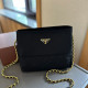 Black Casual Daily Solid Color Metal Accessories Trim Texture Bags