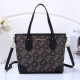 Black Brown Street Letters Patchwork Zipper Bags