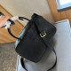 Black Casual Street Solid Color Patchwork Embossed Adjustable Bags(There are shoulder straps)