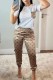 White Casual Print Basic O Neck Short Sleeve Two Pieces