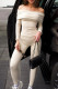 Apricot Casual Solid Color Patchwork Backless Off Shoulder Long Sleeve Two Pieces