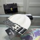 White Casual Street Letters Weave Contrast Hat