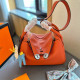 Orange Daily Celebrities Solid Color Patchwork Metal Accessories Trim Zipper Bags