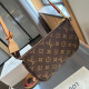 Brown Casual Street Letters Patchwork Zipper Bags