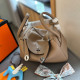 Khaki Daily Celebrities Solid Color Patchwork Metal Accessories Trim Zipper Bags