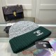 Green Casual Street Letters Weave Contrast Hat
