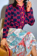Burgundy Casual Daily Letters Weave Contrast O Neck Outerwear