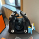 Black Daily Celebrities Solid Color Patchwork Metal Accessories Trim Zipper Bags