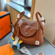 Red-brown Daily Celebrities Solid Color Patchwork Metal Accessories Trim Zipper Bags