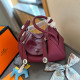 Dark Purple Daily Celebrities Solid Color Patchwork Metal Accessories Trim Zipper Bags
