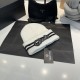 White Casual Daily Letters Weave Contrast Hat
