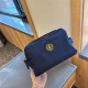 Tibetan Blue Casual Daily Letters Patchwork Zipper Bags