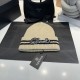 Apricot Casual Daily Letters Weave Contrast Hat