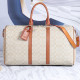 White Brown Street Letters Patchwork Zipper Bags