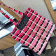 Rose Red Casual Street Letters Patchwork Chains Contrast Bags(Dual use model)
