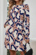 Pink Casual Leopard Print Stripe Pocket Contrast O Neck Printed Dresses