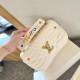 White Street Daily Letters Metal Accessories Trim Chains Texture Bags