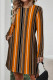 Orange Casual Leopard Print Stripe Pocket Contrast O Neck Printed Dresses