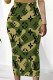 Camouflage Casual Floral Print Letters Contrast Regular High Waist Full Print Bottoms