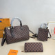 Brown Casual Street Plaid Patchwork Zipper Contrast Bags