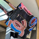 Black Casual Street Letters Patchwork Chains Contrast Bags(Dual use model)