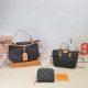 Brown Casual Street Letters Patchwork Zipper Contrast Bags