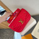 Red Street Daily Letters Metal Accessories Trim Chains Texture Bags