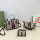 Khaki Street Daily Letters Patchwork Zipper Contrast Bags