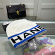 Blue Casual Street Letters Weave Contrast Hat
