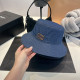 Blue Casual Vacation Letters Embroidered Patchwork Hat