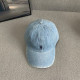 Baby Blue Street Daily Letters Embroidered Distressed Hat