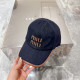 Blue Casual Hip Hop Letters Embroidered Patchwork Contrast Hat