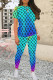 Multi-color Casual Letters Patchwork O Neck Short Sleeve Two Pieces