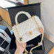 White Street Celebrities Letters Patchwork Metal Accessories Trim Texture Bags
