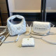 White Casual Daily Letters Metal Accessories Trim Ruched Zipper Bags