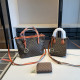 Orange Brown Casual Street Letters Patchwork Zipper Contrast Adjustable Bags
