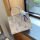 Blue Casual Street Letters Contrast Embossed Bags