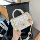 Silver Street Celebrities Letters Patchwork Metal Accessories Trim Texture Bags