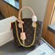 Apricot Casual Daily Letters Zipper Contrast Bags