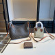Brown Casual Street Letters Patchwork Zipper Contrast Bags
