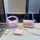 Pink Casual Daily Letters Metal Accessories Trim Ruched Zipper Bags