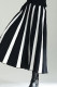Black And White Elegant Stripe Patchwork Loose Mid Waist Speaker Patchwork Bottoms