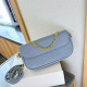 Blue Casual Street Letters Chains Embossed Bags