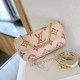 White Pink Casual Street Letters Chains Contrast Embossed Bags