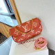 Orange Casual Street Letters Chains Contrast Embossed Bags