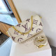 White Purple Casual Street Letters Chains Contrast Embossed Bags