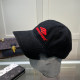 Black Red Casual Street Letters Embroidered Irregular Hat