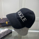 Black Casual Hip Hop Letters Embroidered Hat