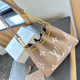 Khaki Street Daily Letters Patchwork Chains Contrast Bags