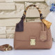Khaki Street Letters Patchwork Bags
